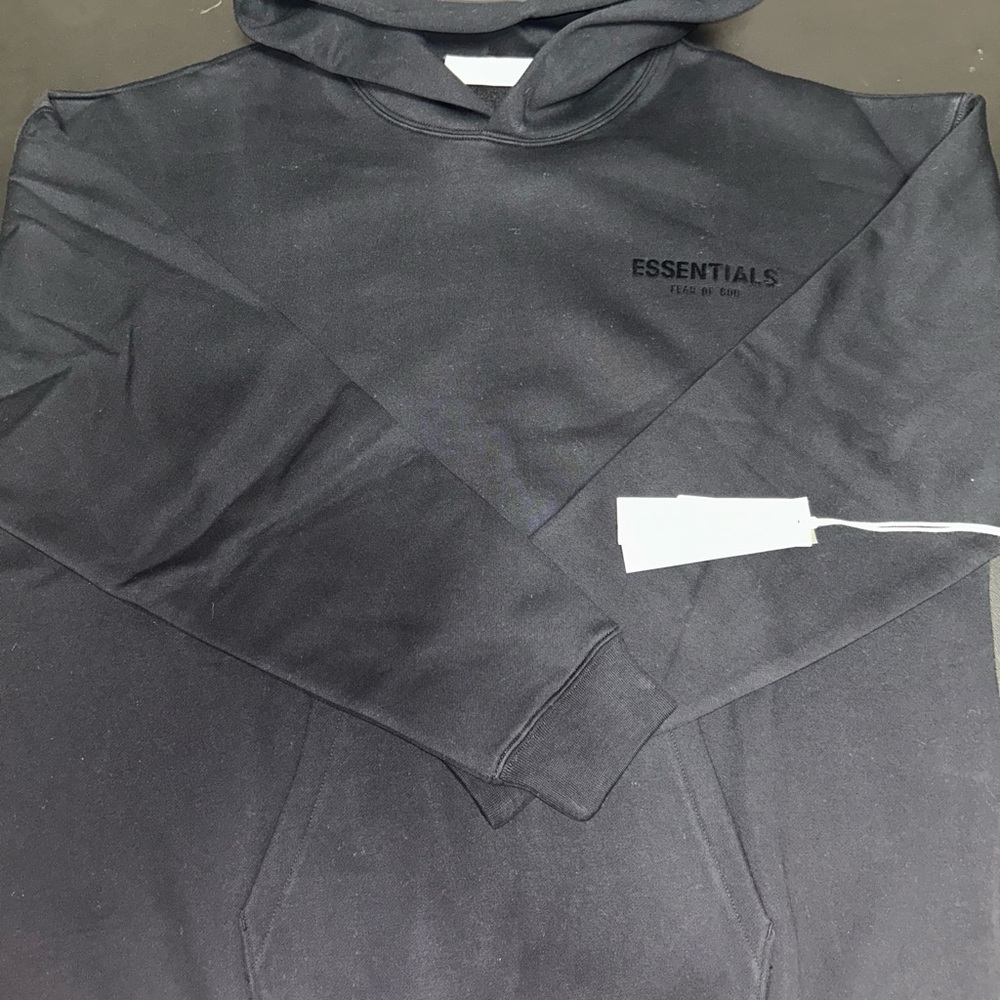 Essentials Black Hoodie size L
